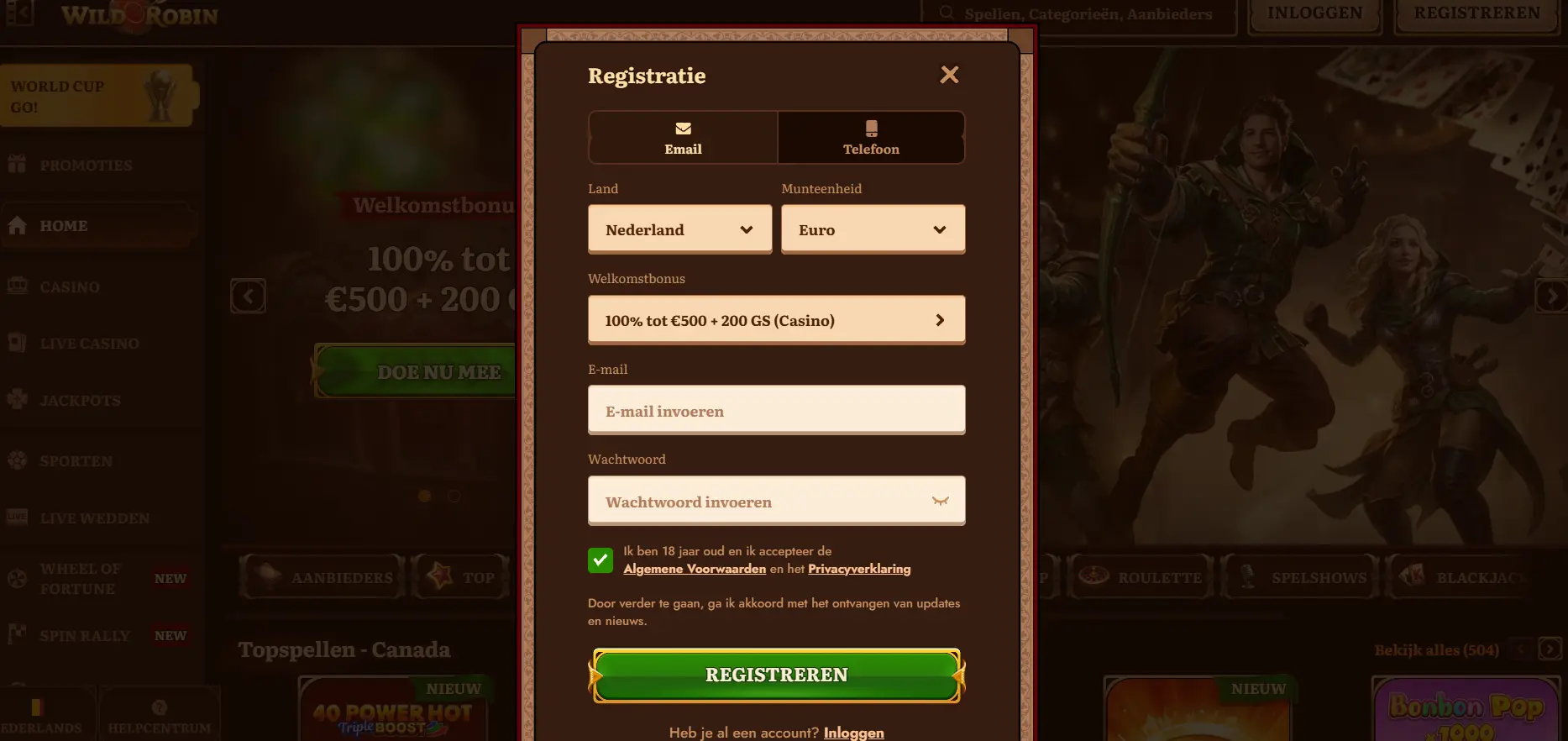 WildRobin Casino – Uw favoriete online casino in Nederland image 2